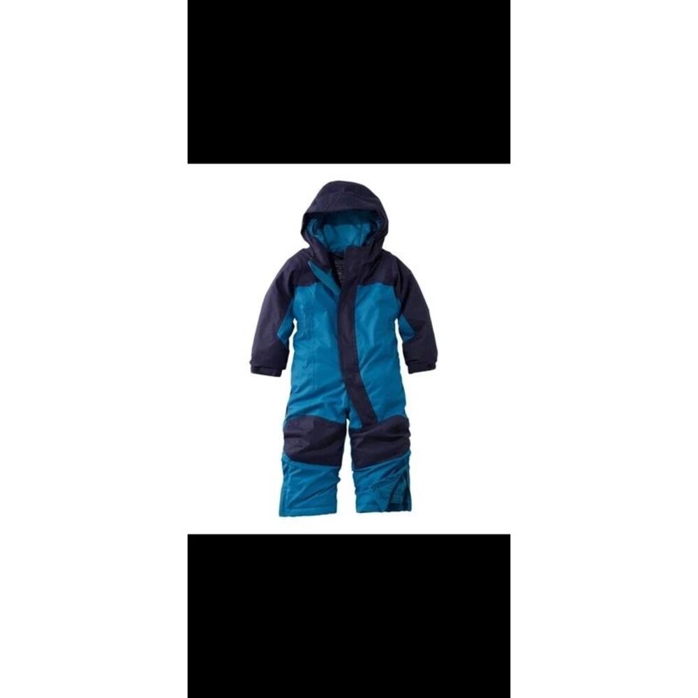 L.L.Bean Cold Buster One Piece Snowsuit Ski Suit 3T Teal Navy Blue